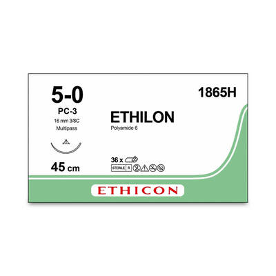 Ethilon 1865H Black 5-0 Suture 45cm (36 pieces 45 cm x36