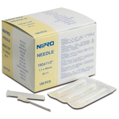 Hypodermic Needle 19g x 2.0" x100