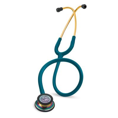 3M Littmann Classic III Monitoring Stethoscope Caribbean Blue with Rainbow Chestpiece